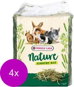 Versele-Laga Nature Timothy Hay – Ruwvoer – 4 X Naturel 1 Kg