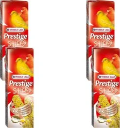 Versele-Laga Prestige Sticks Kanarie - Vogelsnack - 4 X Ei&Oesterschelp