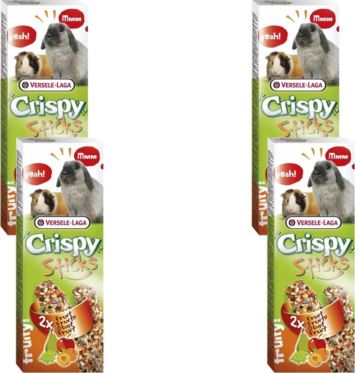 Versele-Laga Crispy Sticks Konijn&Cavia - Konijnensnack - 4 X Fruit 3 Versele-Laga Crispy Sticks Konijn&Cavia - Konijnensnack - 4 X Fruit