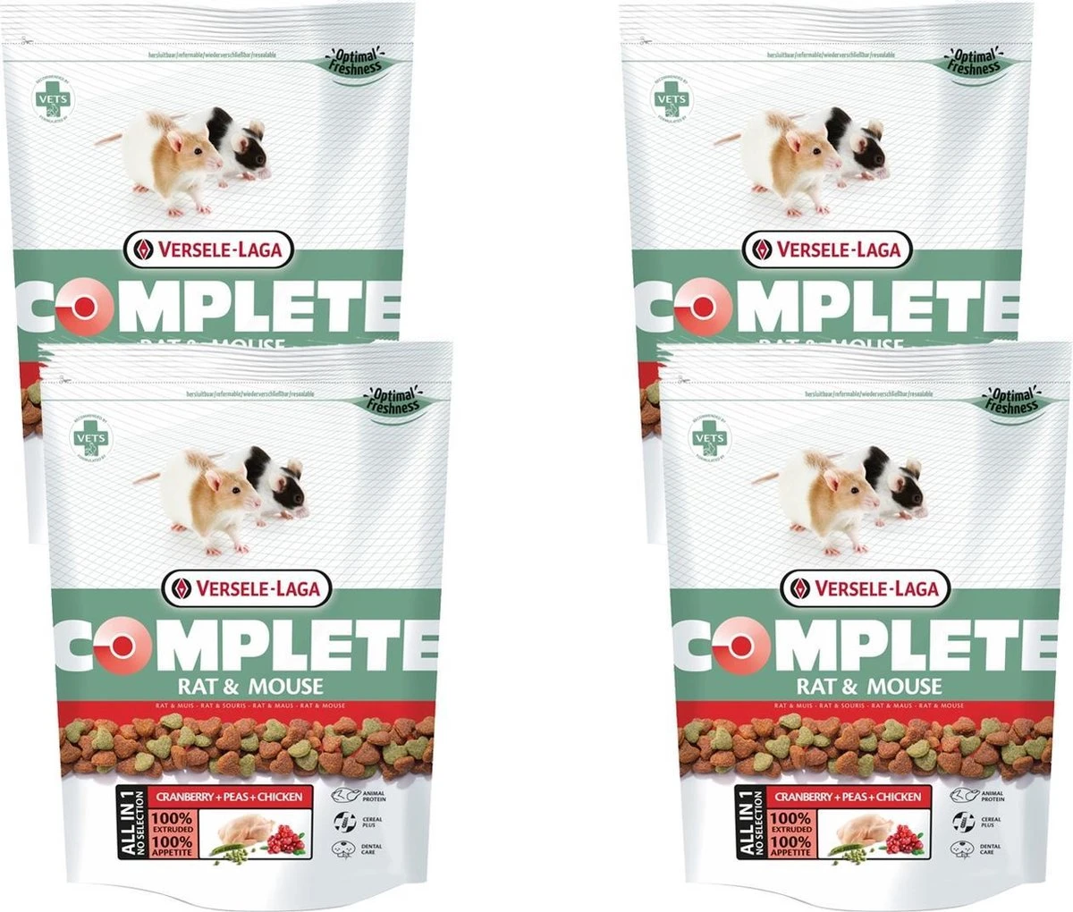 Versele-Laga Complete Rat & Mouse - Rattenvoer - 4 X 500 G 3 Versele-Laga Complete Rat & Mouse - Rattenvoer - 4 X 500 G