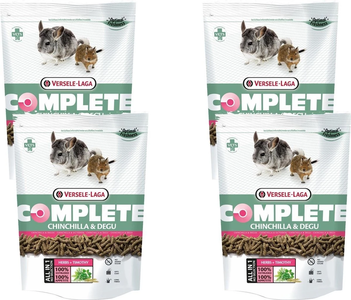 Versele-Laga Complete Chinchilla & Degu – Chinchillavoer – 4 X 500 G 3 Versele-Laga Complete Chinchilla & Degu – Chinchillavoer – 4 X 500 G