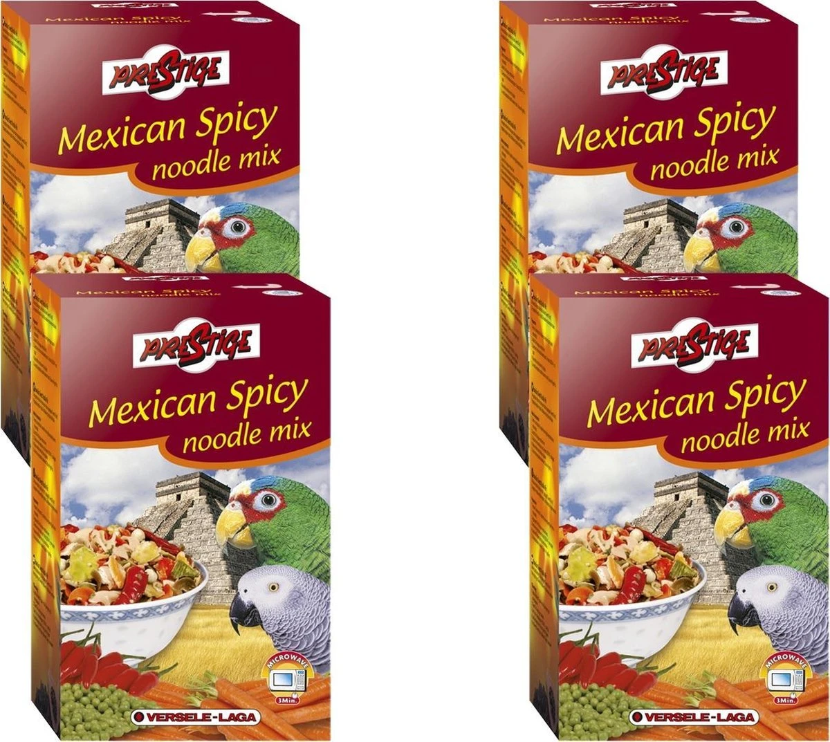 Versele-Laga Prestige Mexican Spicy Noodle - Vogelsnack - 4 X 400 G Mix 3 Versele-Laga Prestige Mexican Spicy Noodle - Vogelsnack - 4 X 400 G Mix