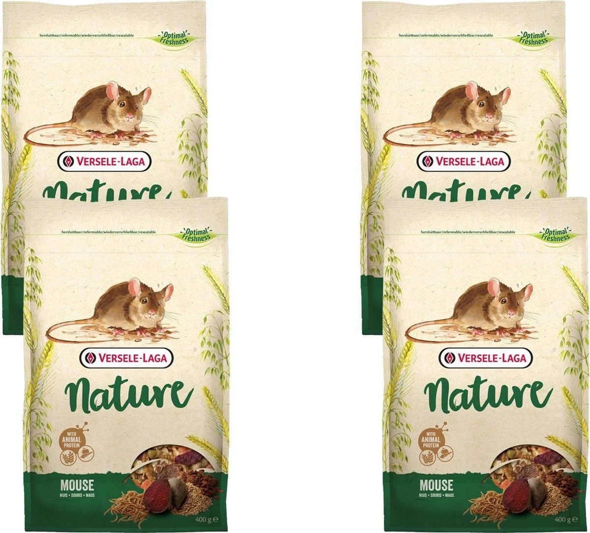 Versele-Laga Nature Mouse – Muizenvoer – 4 X 400 G 3 Versele-Laga Nature Mouse – Muizenvoer – 4 X 400 G