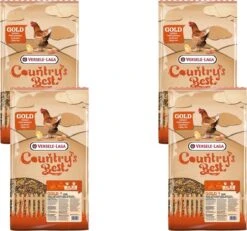 Versele-Laga Country`s Best Gold 4 Mix Kip-Graan Met Legkorrel - Kippenvoer - 4 X 5 Kg Standaard
