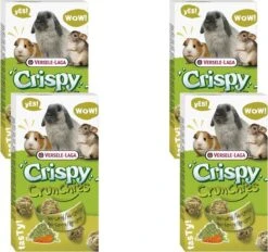 Versele-Laga Crispy Crunchies Hooi – Knaagdiersnack – 4 X Natuur 75 G