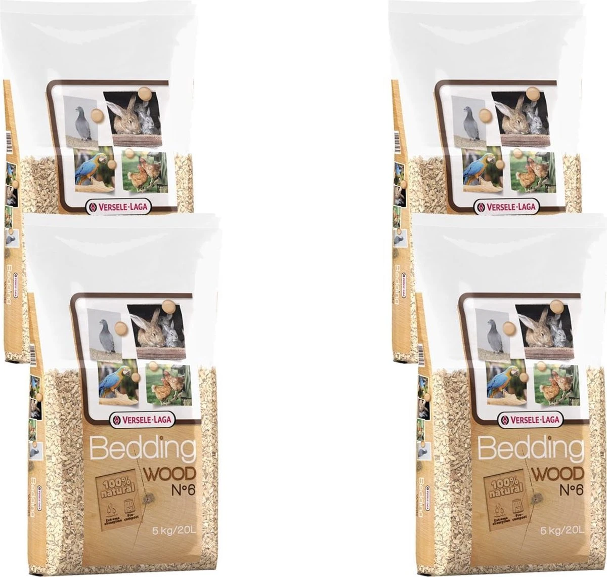 Versele-Laga Wood Bedding Beukenhout No. 6 – Vogelbodembedekking – 4 X 5 Kg 3 Versele-Laga Wood Bedding Beukenhout No. 6 – Vogelbodembedekking – 4 X 5 Kg