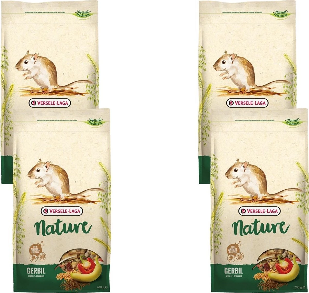 Versele-Laga Nature Gerbil - Gerbilvoer - 4 X 700 G 3 Versele-Laga Nature Gerbil - Gerbilvoer - 4 X 700 G