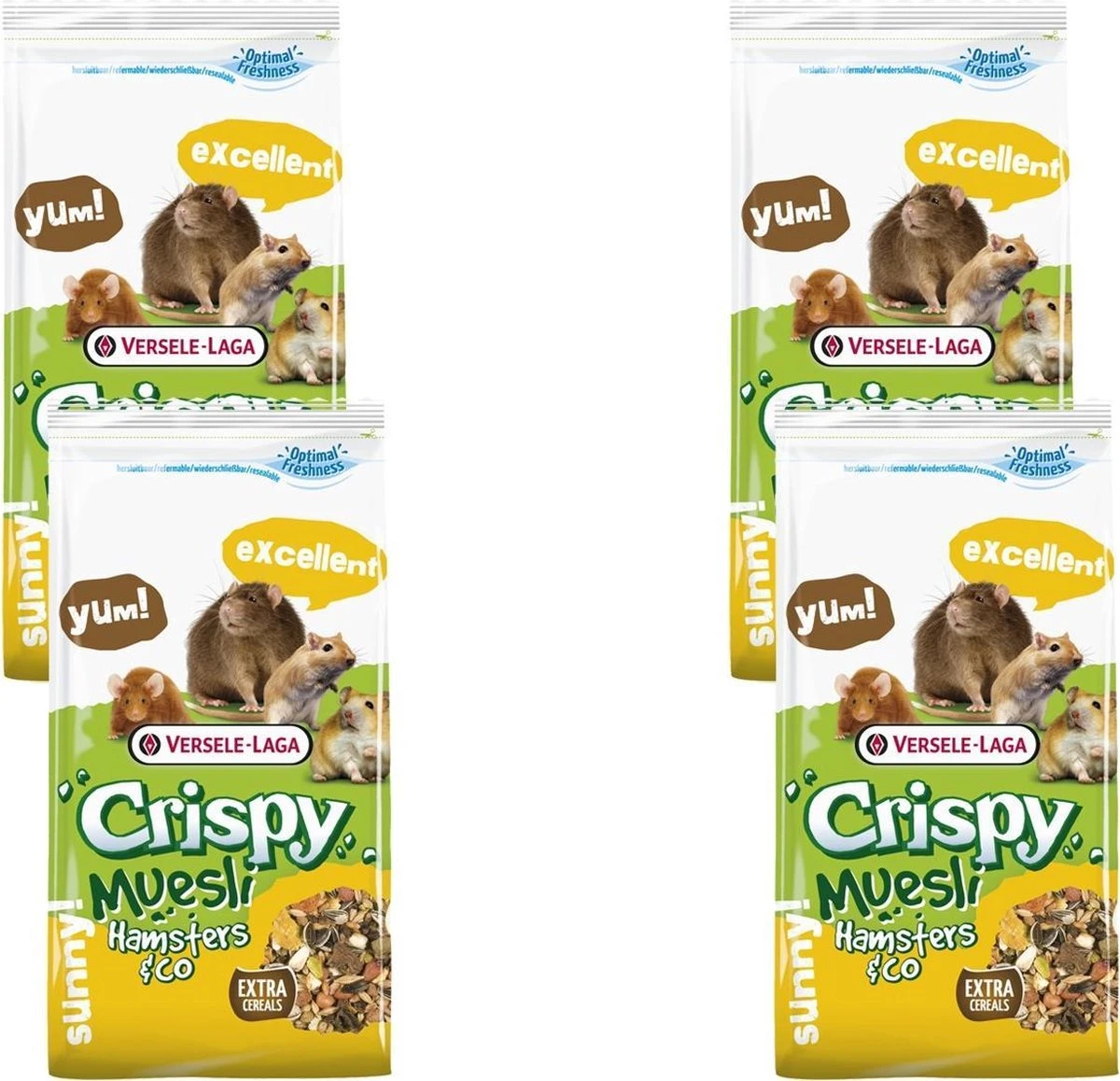Versele-Laga Crispy Muesli Hamsters & Co - Hamstervoer - 4 X 2.75 Kg 3 Versele-Laga Crispy Muesli Hamsters & Co - Hamstervoer - 4 X 2.75 Kg