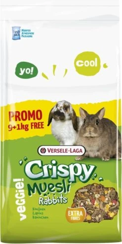 Versele-Laga Crispy Muesli Konijnen – Konijnenvoer – 9+1 Kg