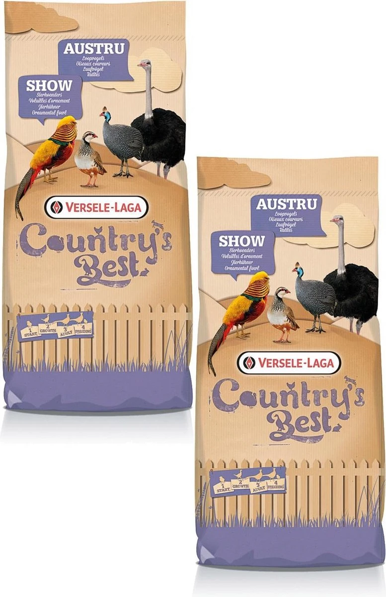 Versele-Laga Country`s Best Show 2 Pellet - Pluimveevoer - 2 X 20 Kg 3 Versele-Laga Country`s Best Show 2 Pellet - Pluimveevoer - 2 X 20 Kg
