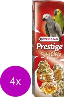 Versele-Laga Prestige Sticks Papegaai - Vogelsnack - 4 X Noten&Honing