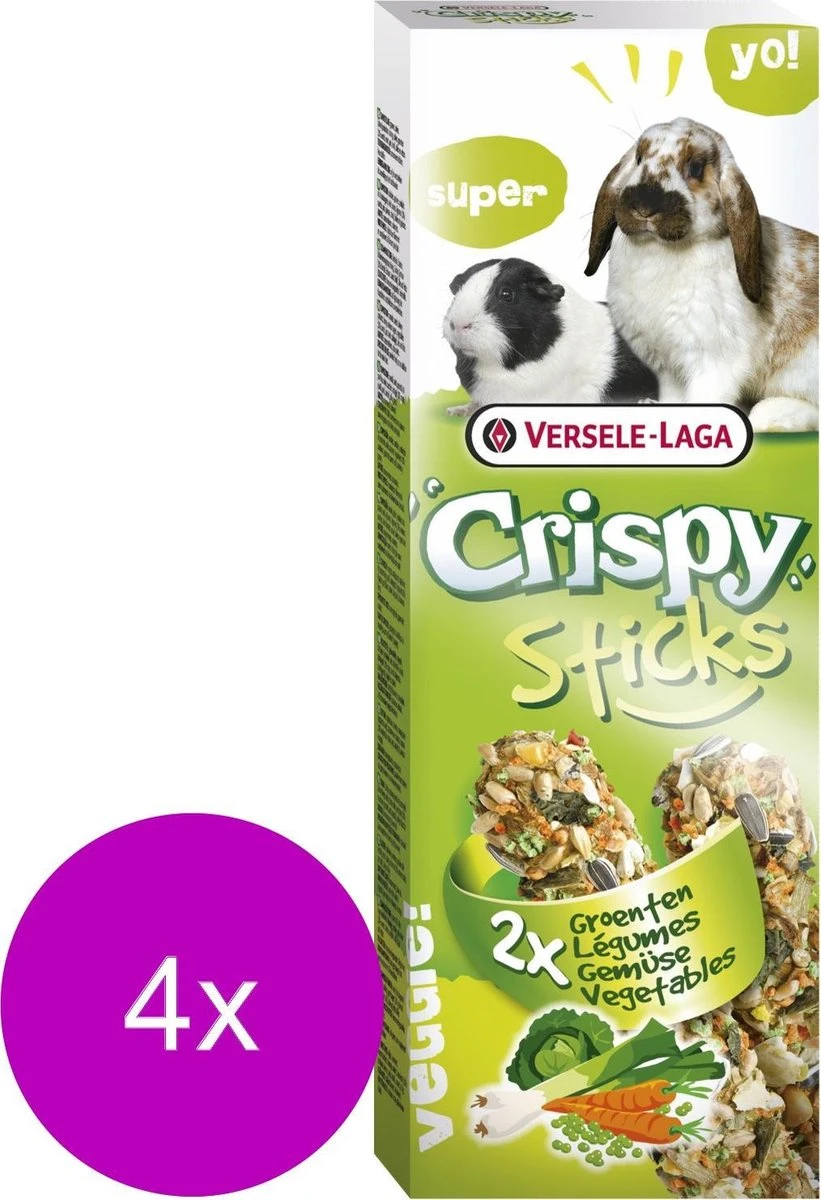 Versele-Laga Crispy Sticks Konijn&Cavia - Konijnensnack - 4 X Groente 3 Versele-Laga Crispy Sticks Konijn&Cavia - Konijnensnack - 4 X Groente