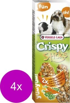 Versele-Laga Crispy Sticks Konijn&Cavia – Konijnensnack – 4 X Wortel