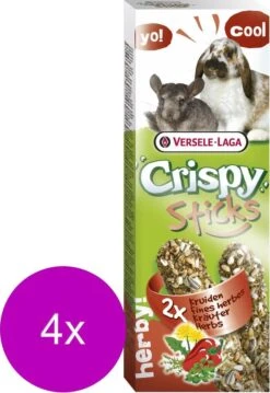 Versele-Laga Crispy Sticks Konijn Kruiden - Konijnensnack - 4 X 2x55 G