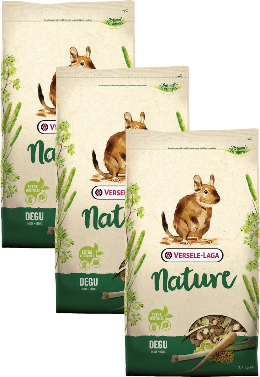 Versele-Laga Nature Degu - Degoevoer - 3 X 2.3 Kg 3 Versele-Laga Nature Degu - Degoevoer - 3 X 2.3 Kg