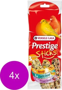Versele-Laga Prestige Sticks Kanarie Triple Variety - Vogelsnack - 4 X 3x30 G