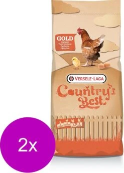 Versele-Laga Country`s Best Gold 2 Mash-Opgroeimeel - Kippenvoer - 2 X 20 Kg Van 11 Weken