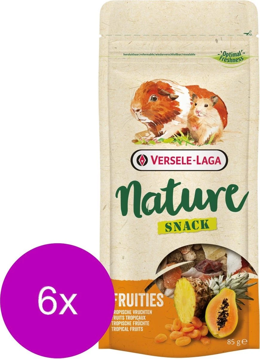 Versele-Laga Nature Snack Fruities - Knaagdiersnack - 6 X Fruit 85 G 3 Versele-Laga Nature Snack Fruities - Knaagdiersnack - 6 X Fruit 85 G