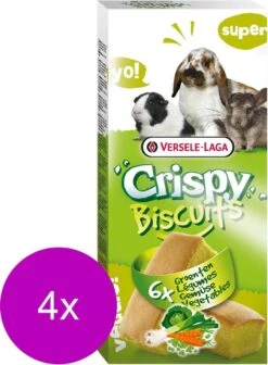 Versele-Laga Crispy Biscuit Knaagdier Groente A 6 – Konijnensnack – 4 X Groente 70 G