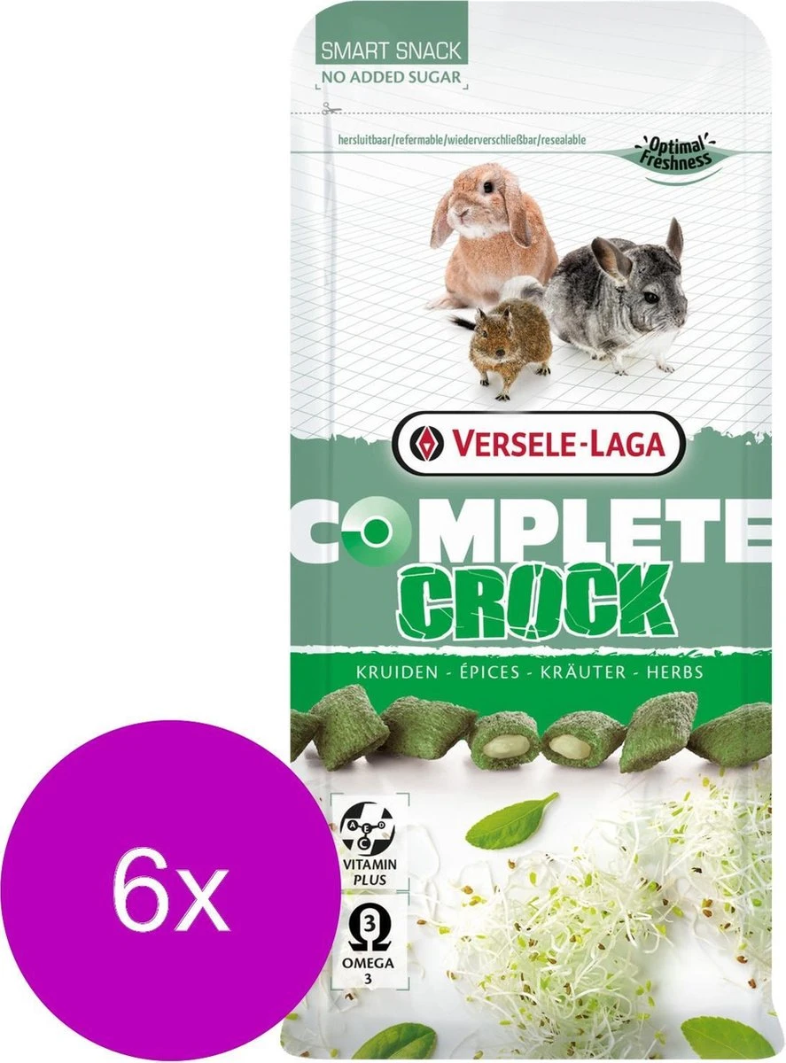 Versele-Laga Complete Crock Herbs – Knaagdiersnack – 6 X Kruiden 50 G 3 Versele-Laga Complete Crock Herbs – Knaagdiersnack – 6 X Kruiden 50 G