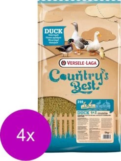 Versele-Laga Country`s Best Duck 1&2 Crumble Watervogels - Pluimveevoer - 4 X 5 Kg Van 0 Weken