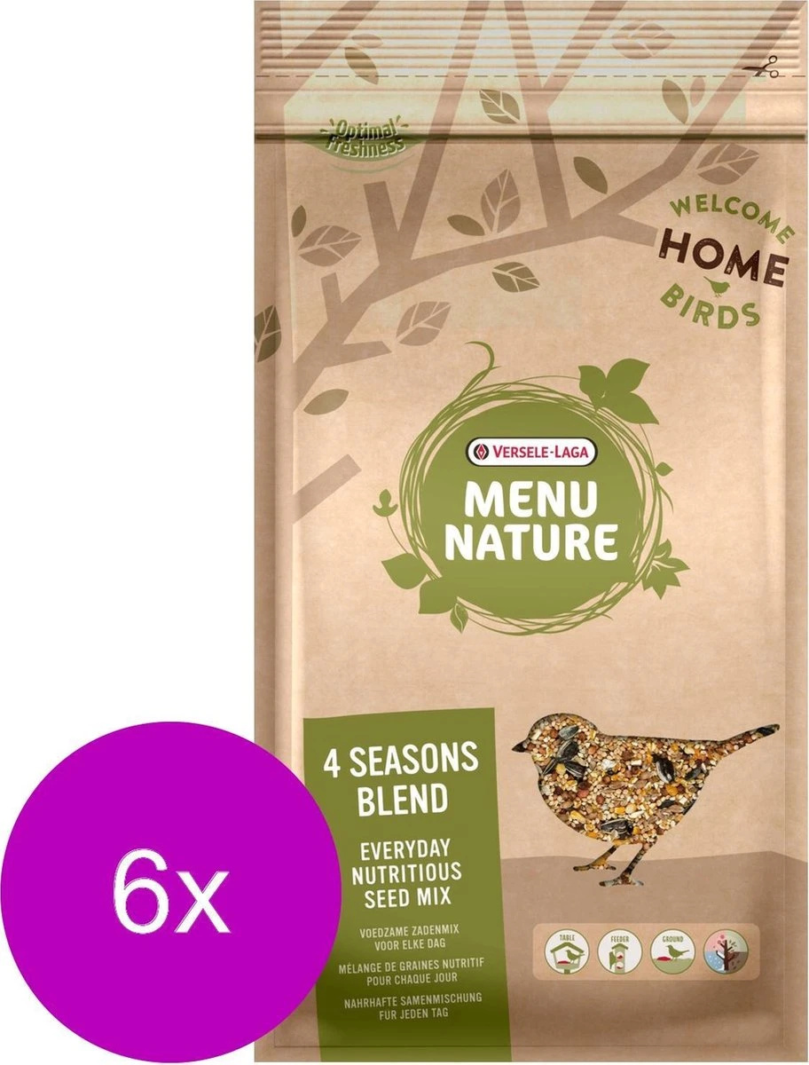 Versele-Laga Menu Nature 4 Seasons Blend - Buitenvogelvoer - 6 X 1 Kg 3 Versele-Laga Menu Nature 4 Seasons Blend - Buitenvogelvoer - 6 X 1 Kg