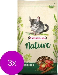 Versele-Laga Nature Chinchilla - Chinchillavoer - 3 X 2.3 Kg