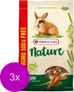 Versele-Laga Nature Cuni - Konijnenvoer - 3 X 1.8+0.5 Kg