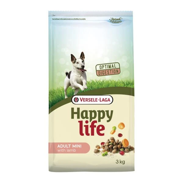 VERSELE-LAGA Hondenvoer Happy Life ADULT MINI Lam - 3 Kg 3 VERSELE-LAGA Hondenvoer Happy Life ADULT MINI Lam - 3 Kg